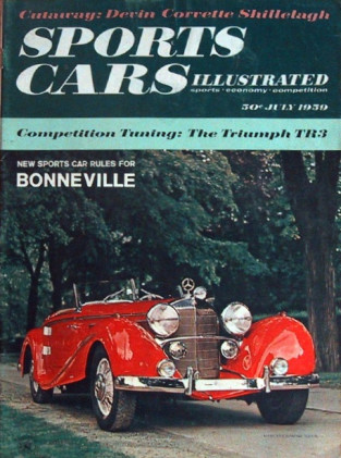 SPORTS CARS ILLUSTRATED 1959 JULY - VETTE SS, B-CAGE*